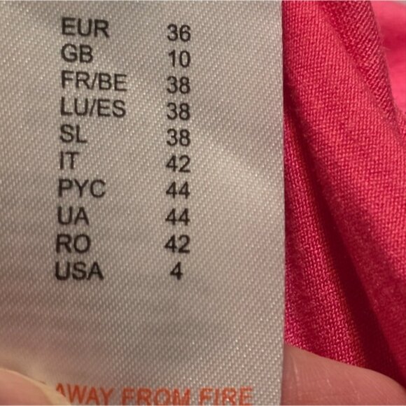 Lascana For Venus Sleeveless Surplice Dress Pink Size 4 - Picture 11 of 13